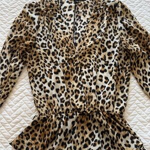 Abbeline Cheetah Print Blouse